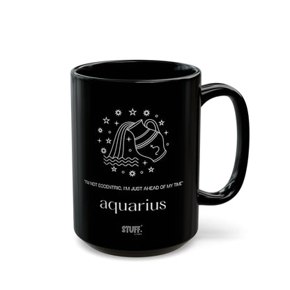 Verseau | Mug noir en céramique avec signe astrologique et phrase drôle – 330ml / 440ml