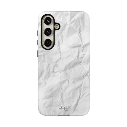 Crinkled Case | Coque résistante double protection anti-choc Effet Papier Froissé Mat