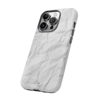 Crinkled Case | Coque résistante double protection anti-choc Effet Papier Froissé Mat