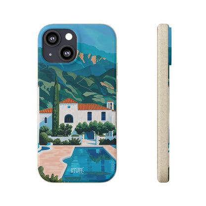 Summer Villa Case | Eco-Friendly Bamboo and Bioplastic Case with Summer Design - Available with Gift Packaging