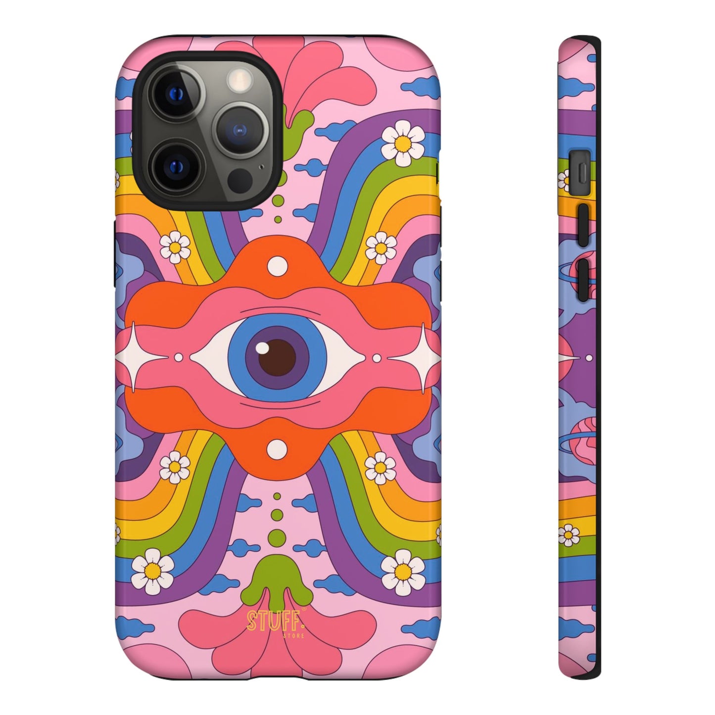 Psych Case | Coque résistante double protection avec Design Psychédélique coloré