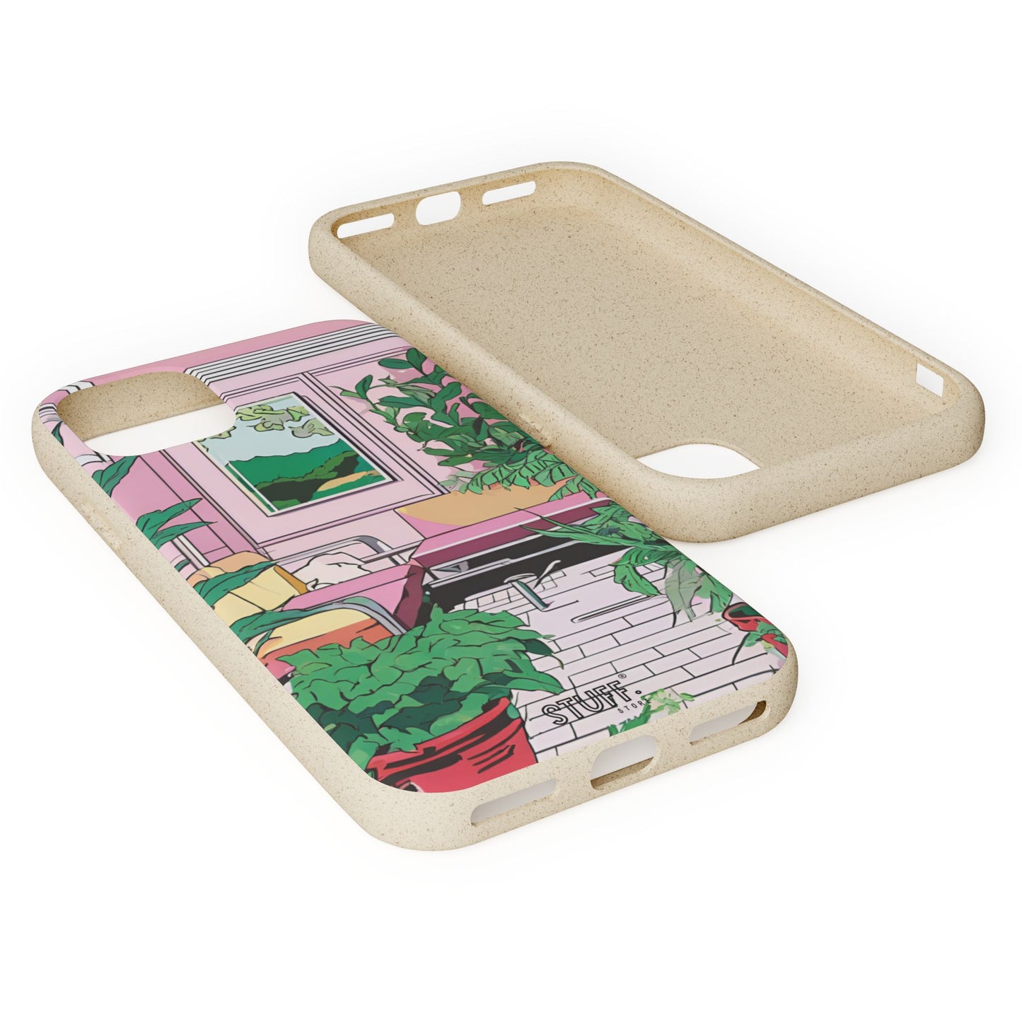 Plant Pop Case | Coque biodégradable en bambou et bioplastique avec design coloré | Parfait pour les amoureux des plantes - Avec emballage cadeau