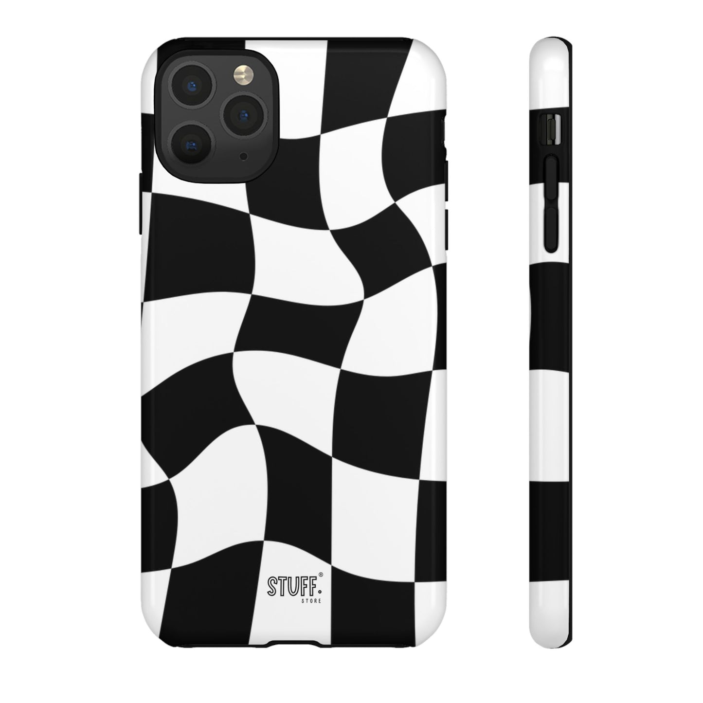 Checkers Case | Coque résistante double protection et Design en Damier déformé