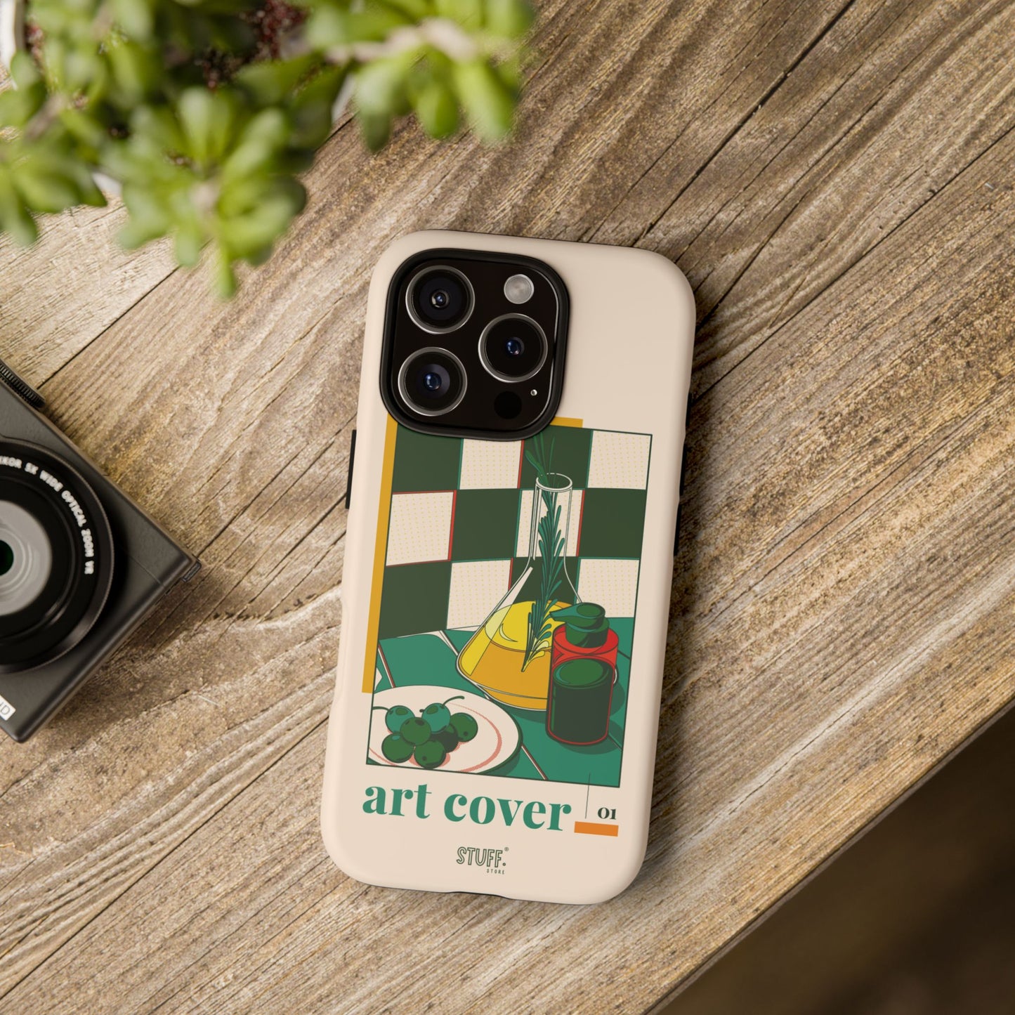 Olio d'Amore Case | Coque résistante double protection avec Design artistique Rétro