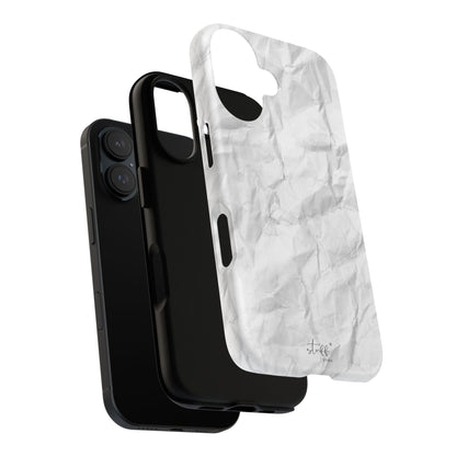Crinkled Case | Coque résistante double protection anti-choc Effet Papier Froissé Mat