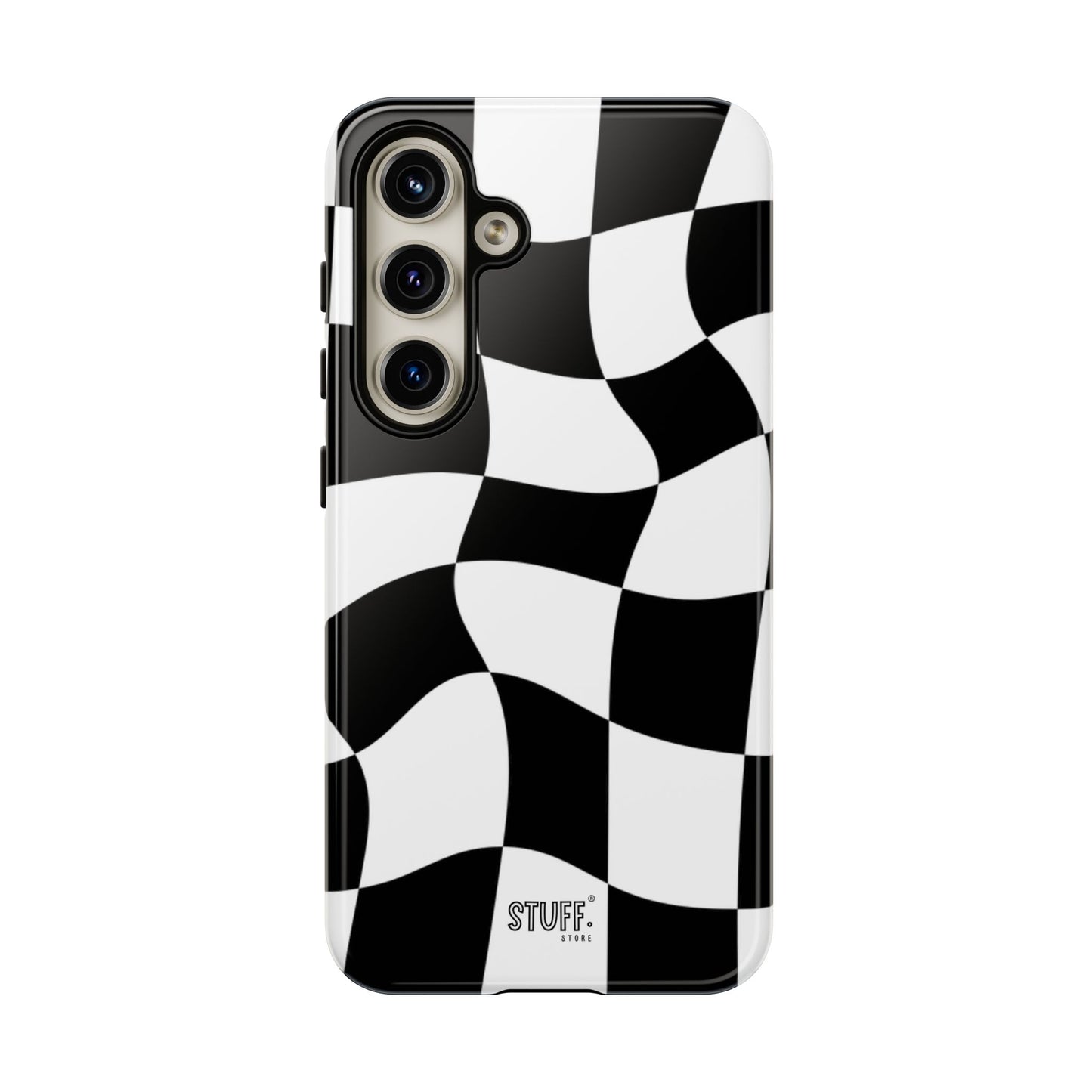 Checkers Case | Coque résistante double protection et Design en Damier déformé