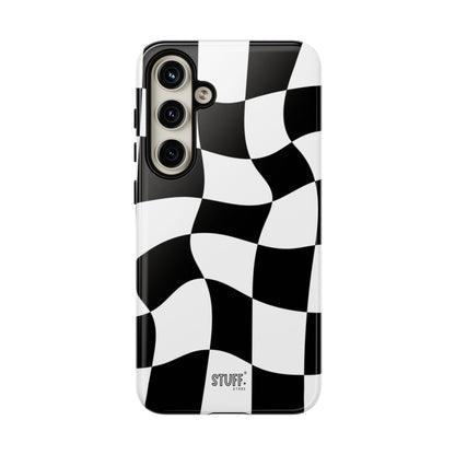 Checkers Case | Coque résistante double protection et Design en Damier déformé