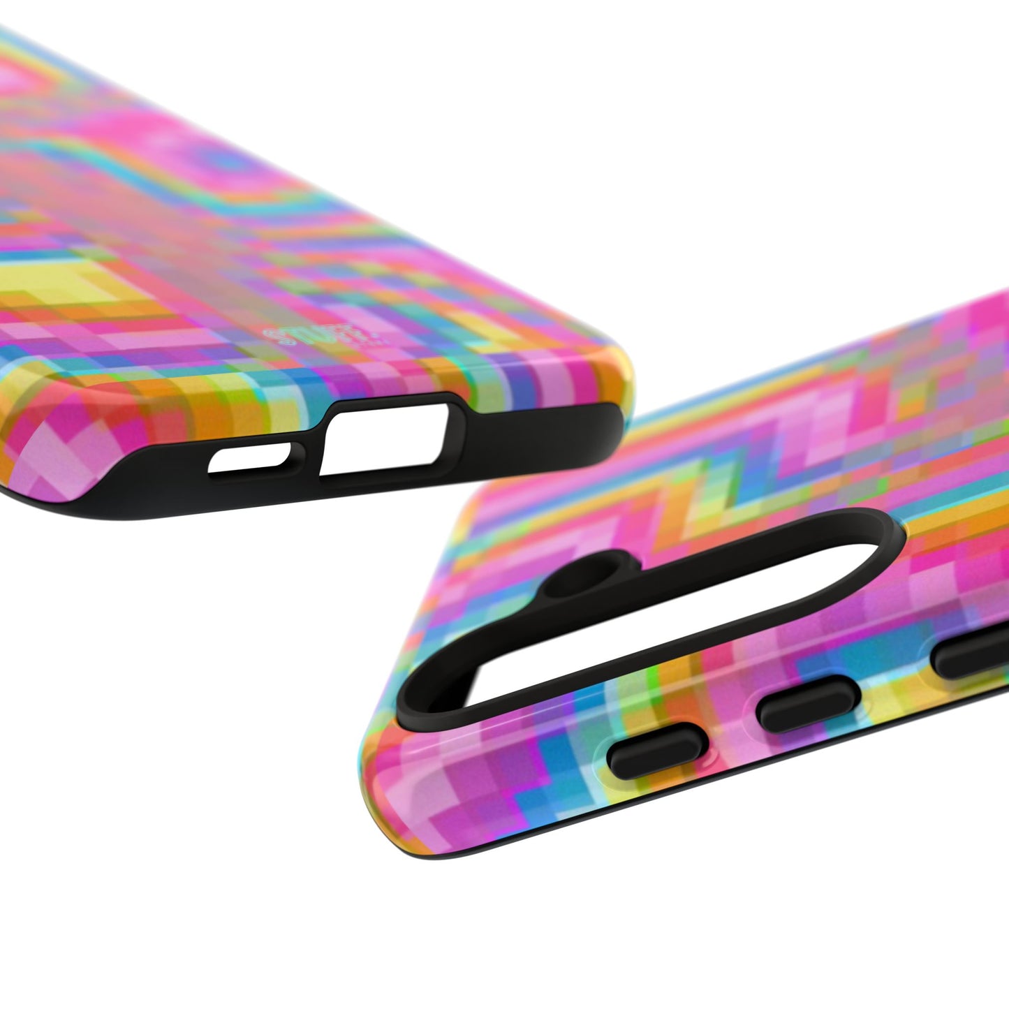 Pixel Case | Coque résistante double protection anti-choc - Motif pixels colorés