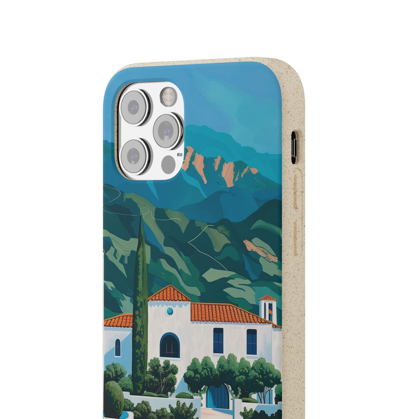 Summer Villa Case | Eco-Friendly Bamboo and Bioplastic Case with Summer Design - Available with Gift Packaging