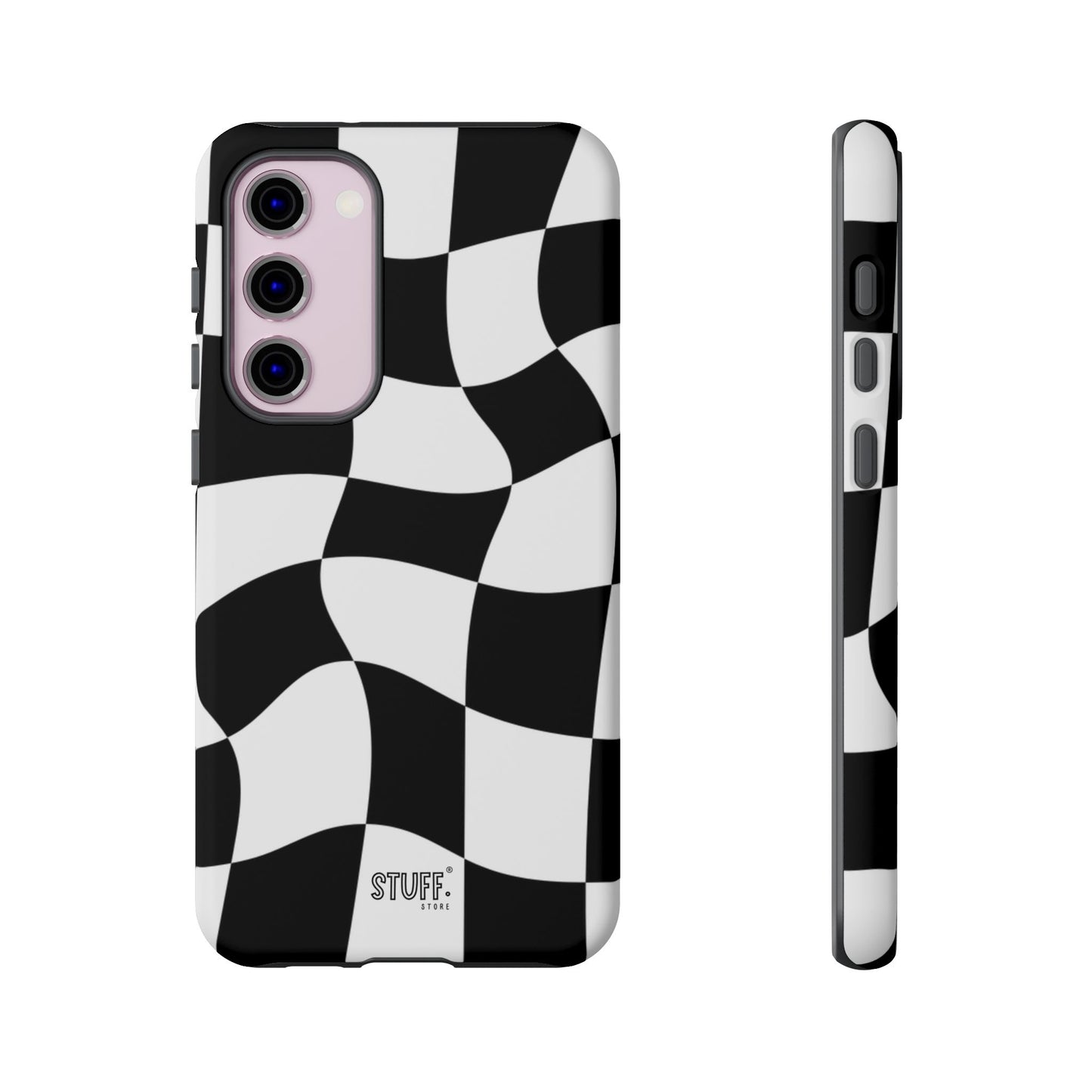 Checkers Case | Coque résistante double protection et Design en Damier déformé