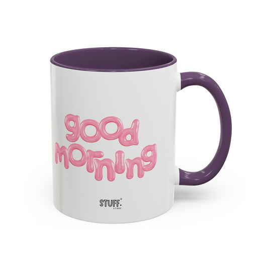 Balloon Cup | Mug bicolore en céramique avec une phrase en lettres “ballon” - 330ml