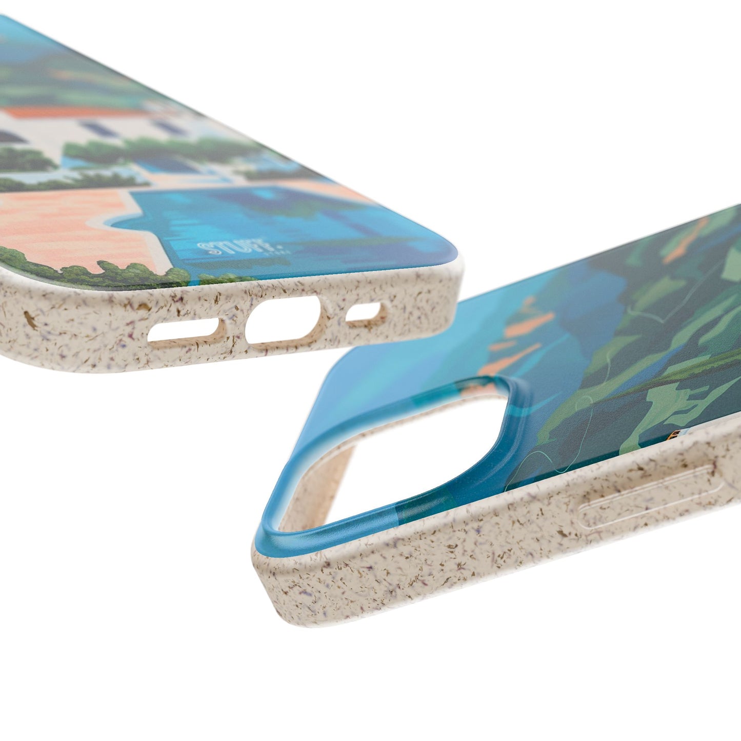 Summer Villa Case | Eco-Friendly Bamboo and Bioplastic Case with Summer Design - Available with Gift Packaging