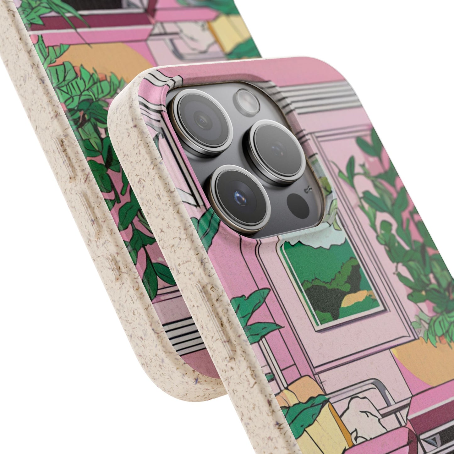Plant Pop Case | Coque biodégradable en bambou et bioplastique avec design coloré | Parfait pour les amoureux des plantes - Avec emballage cadeau