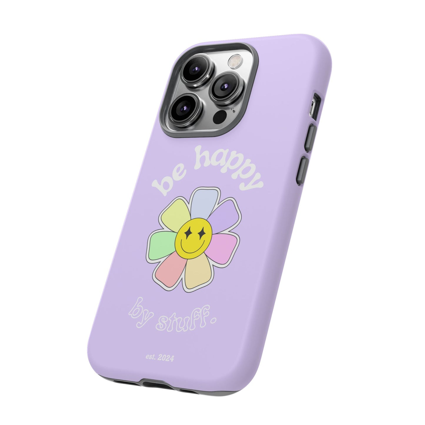 Be Happy Case | Coque résistante double protection avec Design Fleur Colorée