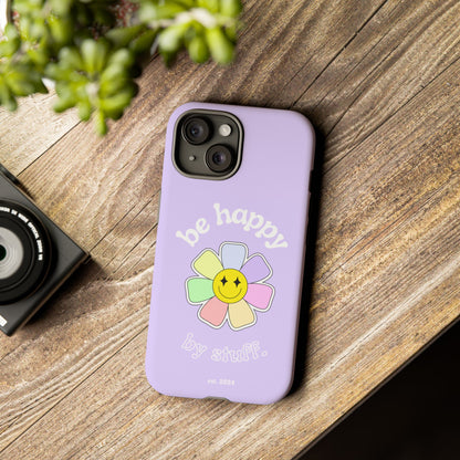 Be Happy Case | Coque résistante double protection avec Design Fleur Colorée