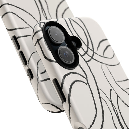 Doodly Case | Coque résistante double protection avec Design Gribouillis Minimaliste