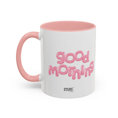 Balloon Cup | Two-tone ceramic mug with "balloon" lettering - 330ml