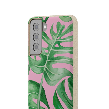 Monstera Case | Eco-Friendly Bamboo and Bioplastic Shell Monstera Leaves Pattern - Available with Gift Packaging