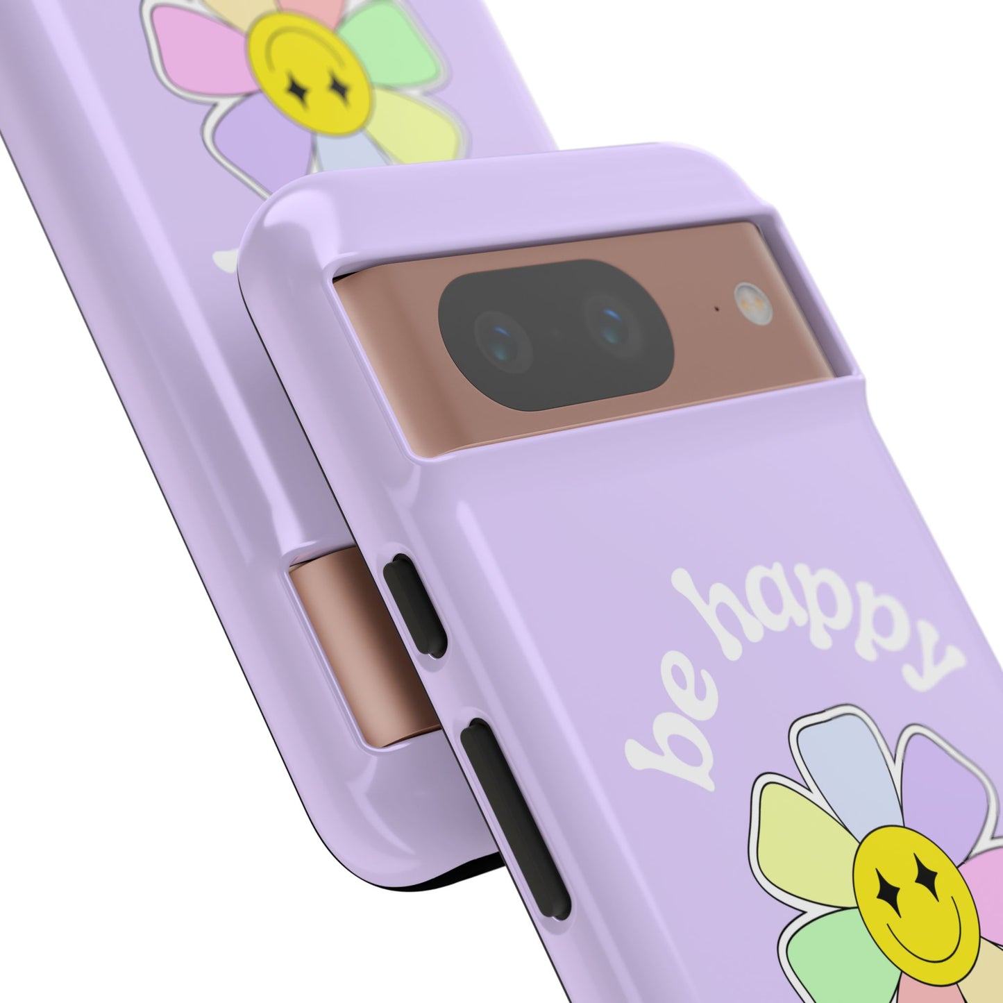 Be Happy Case | Coque résistante double protection avec Design Fleur Colorée