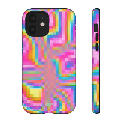 Pixel Case | Coque résistante double protection anti-choc - Motif pixels colorés