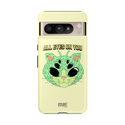 All Eyes on You Case | Coque résistante double protection avec Design Alien drôle