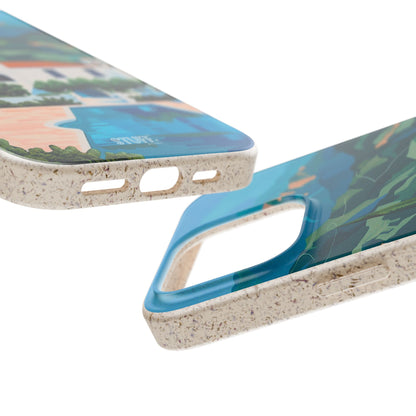 Summer Villa Case | Eco-Friendly Bamboo and Bioplastic Case with Summer Design - Available with Gift Packaging