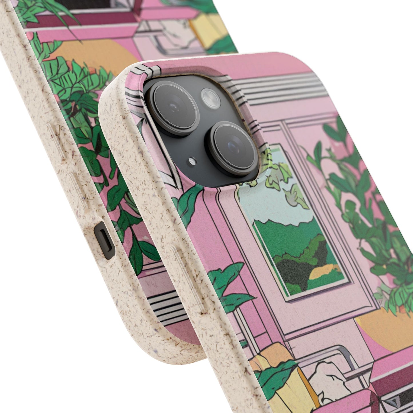 Plant Pop Case | Coque biodégradable en bambou et bioplastique avec design coloré | Parfait pour les amoureux des plantes - Avec emballage cadeau