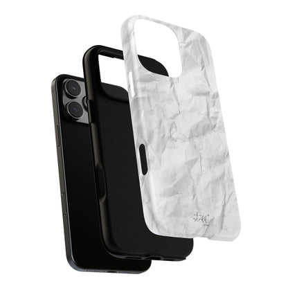 Crinkled Case | Coque résistante double protection anti-choc Effet Papier Froissé Mat