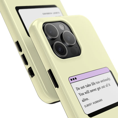 Window Case | Coque résistante à double protection avec citation – Design minimal & message puissant
