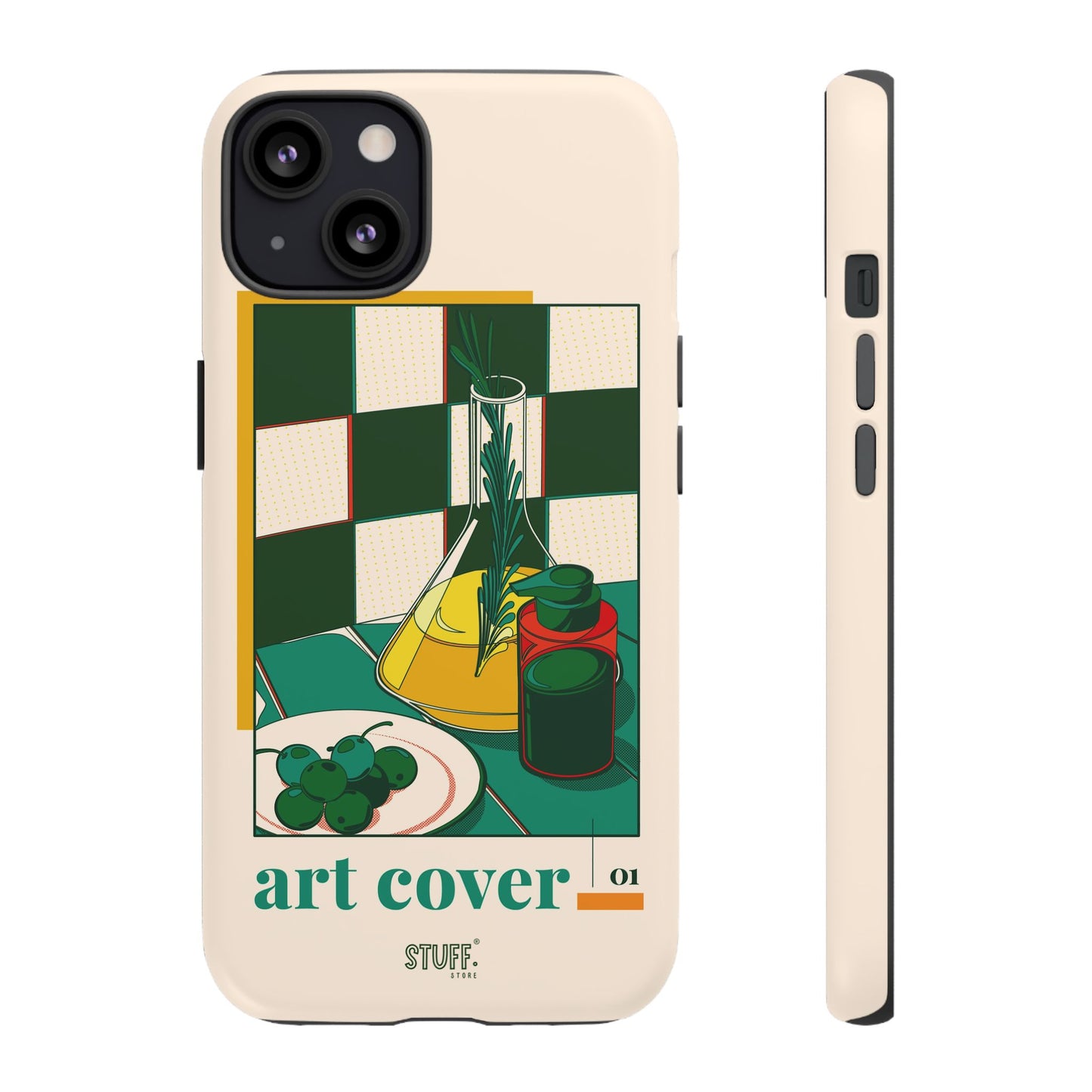 Olio d'Amore Case | Coque résistante double protection avec Design artistique Rétro