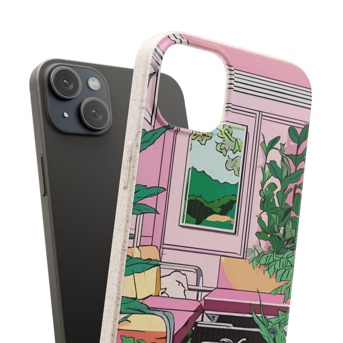 Plant Pop Case | Coque biodégradable en bambou et bioplastique avec design coloré | Parfait pour les amoureux des plantes - Avec emballage cadeau