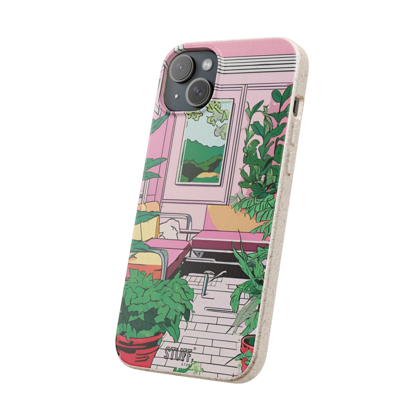 Plant Pop Case | Coque biodégradable en bambou et bioplastique avec design coloré | Parfait pour les amoureux des plantes - Avec emballage cadeau