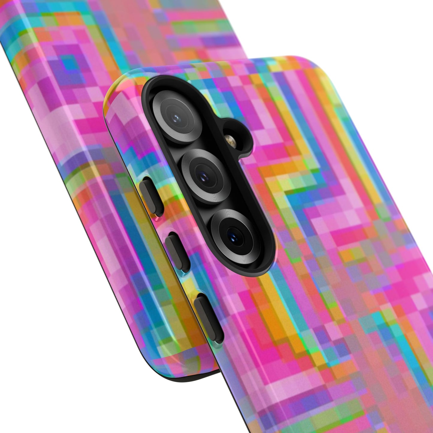 Pixel Case | Coque résistante double protection anti-choc - Motif pixels colorés