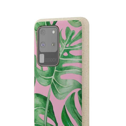 Monstera Case | Eco-Friendly Bamboo and Bioplastic Shell Monstera Leaves Pattern - Available with Gift Packaging