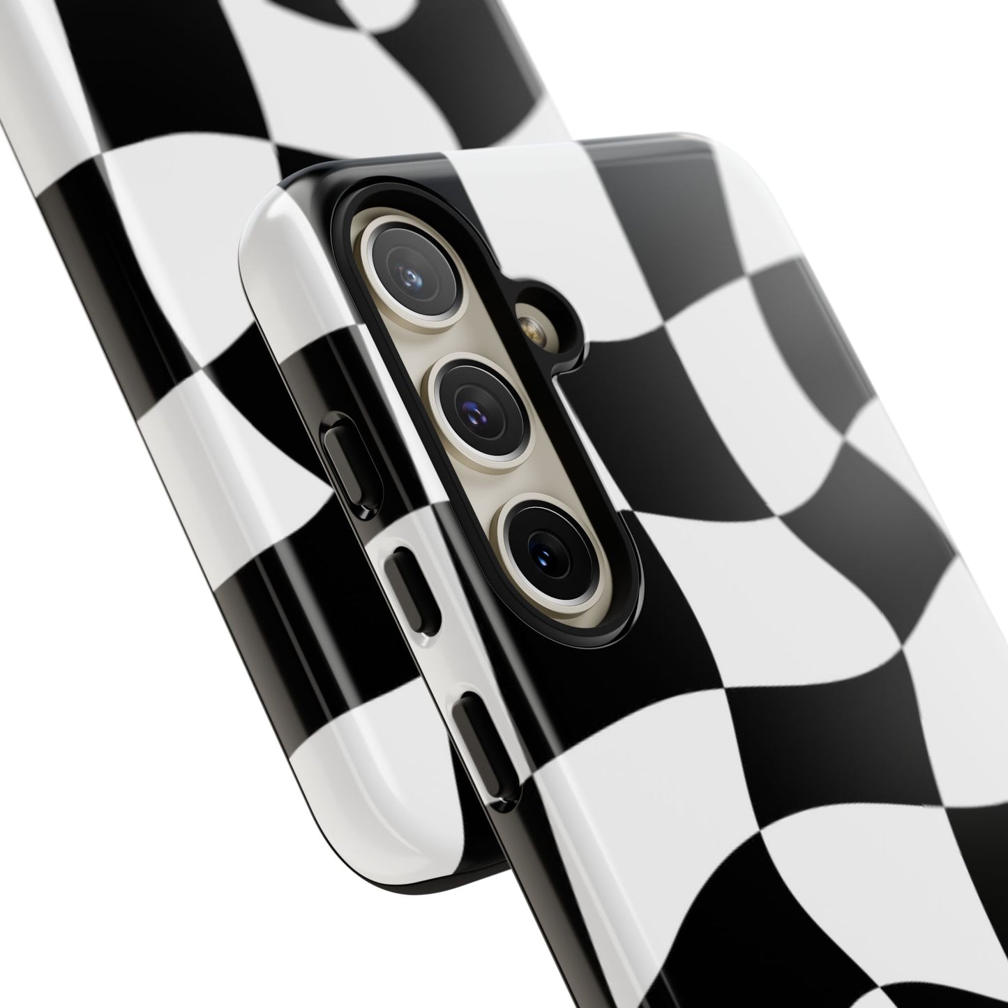 Checkers Case | Coque résistante double protection et Design en Damier déformé