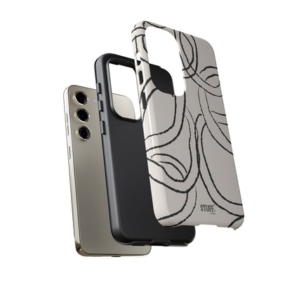 Doodly Case | Coque résistante double protection avec Design Gribouillis Minimaliste
