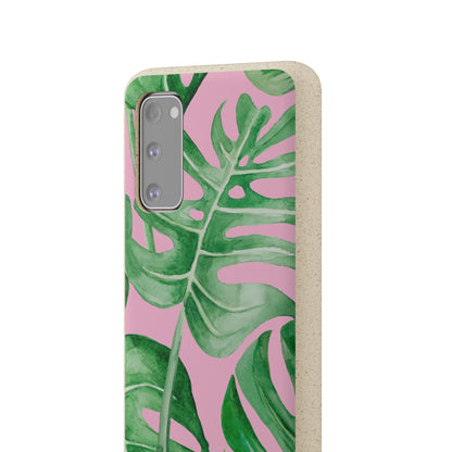 Monstera Case | Eco-Friendly Bamboo and Bioplastic Shell Monstera Leaves Pattern - Available with Gift Packaging