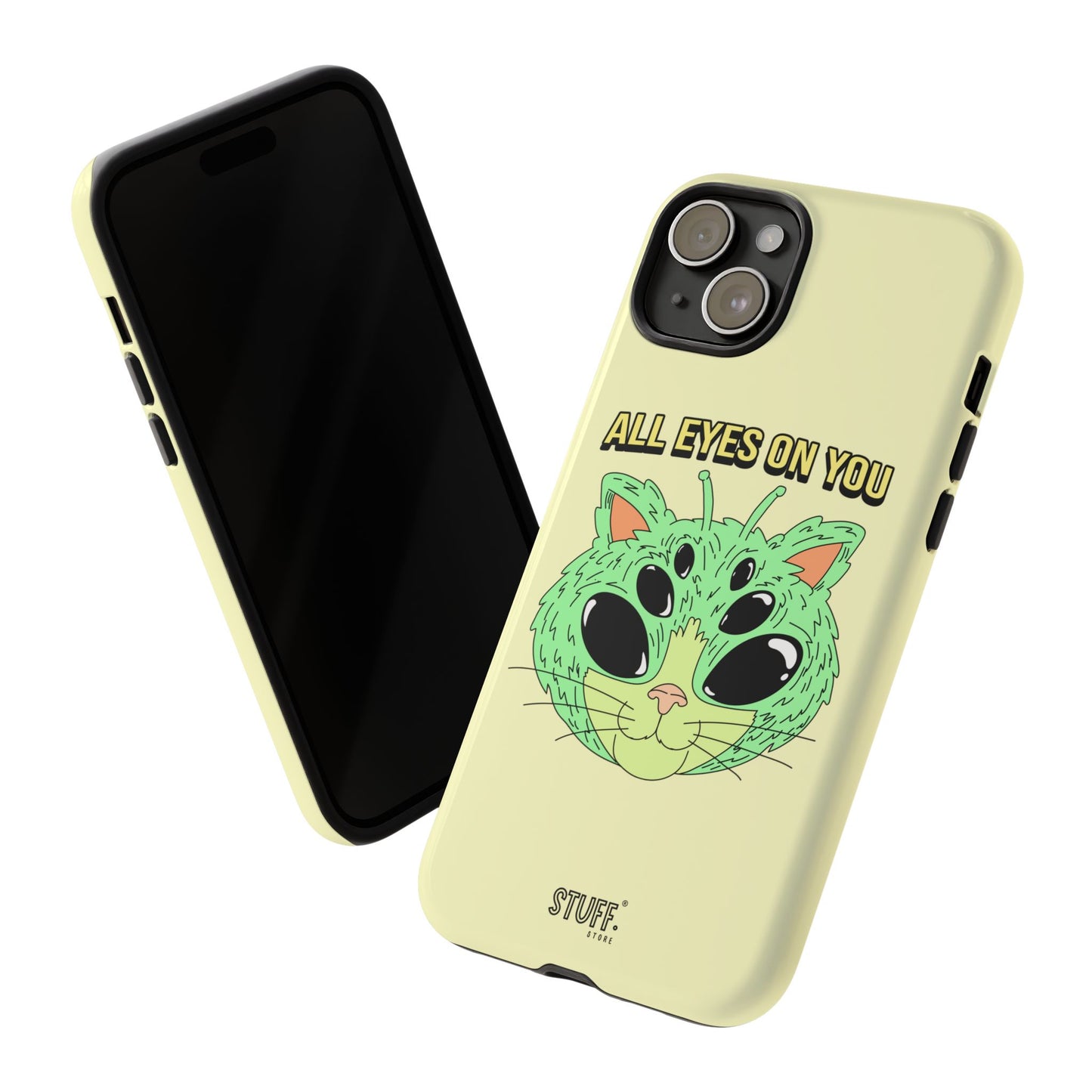 All Eyes on You Case | Coque résistante double protection avec Design Alien drôle
