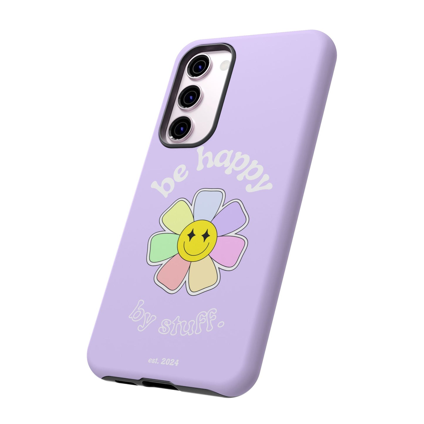 Be Happy Case | Coque résistante double protection avec Design Fleur Colorée