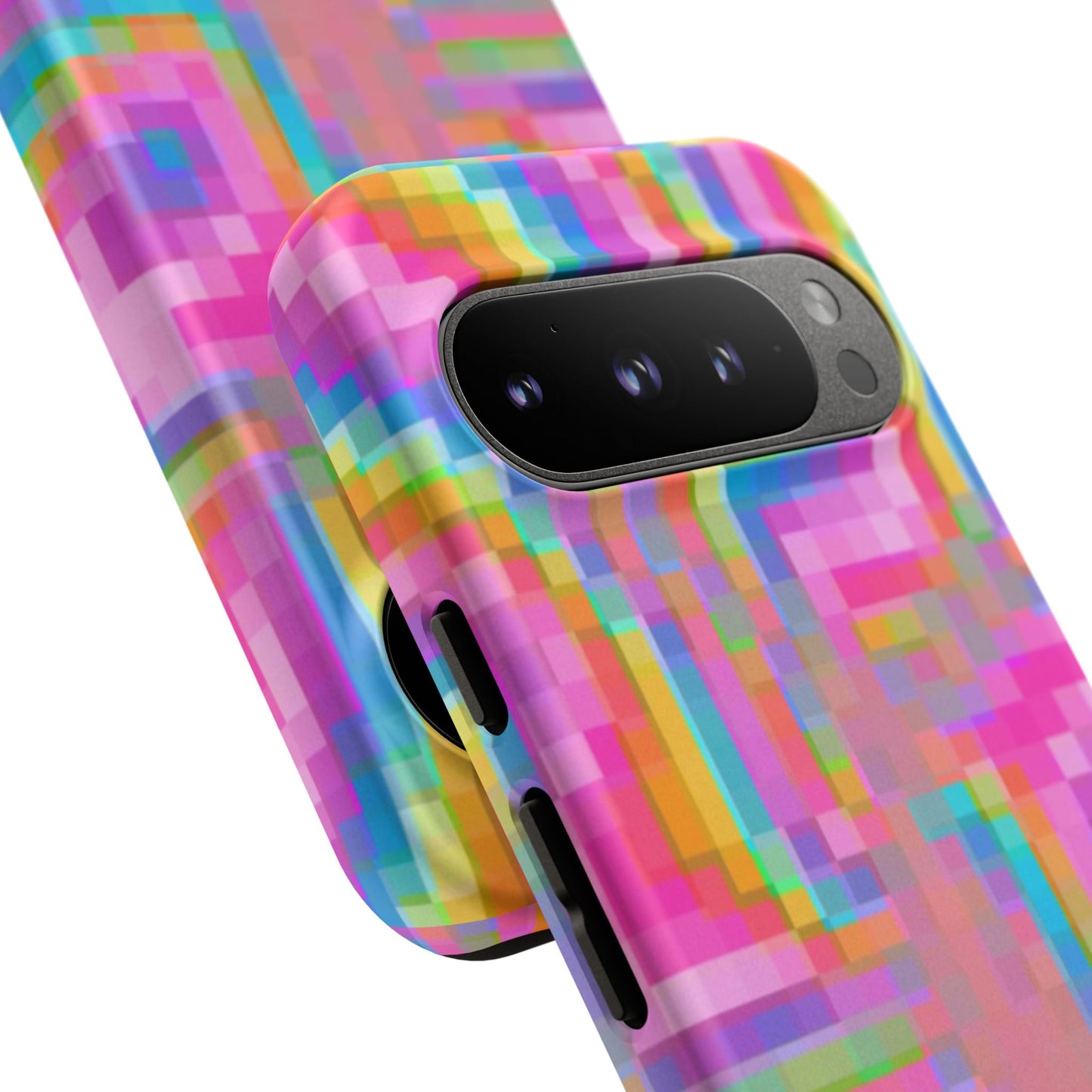 Pixel Case | Coque résistante double protection anti-choc - Motif pixels colorés