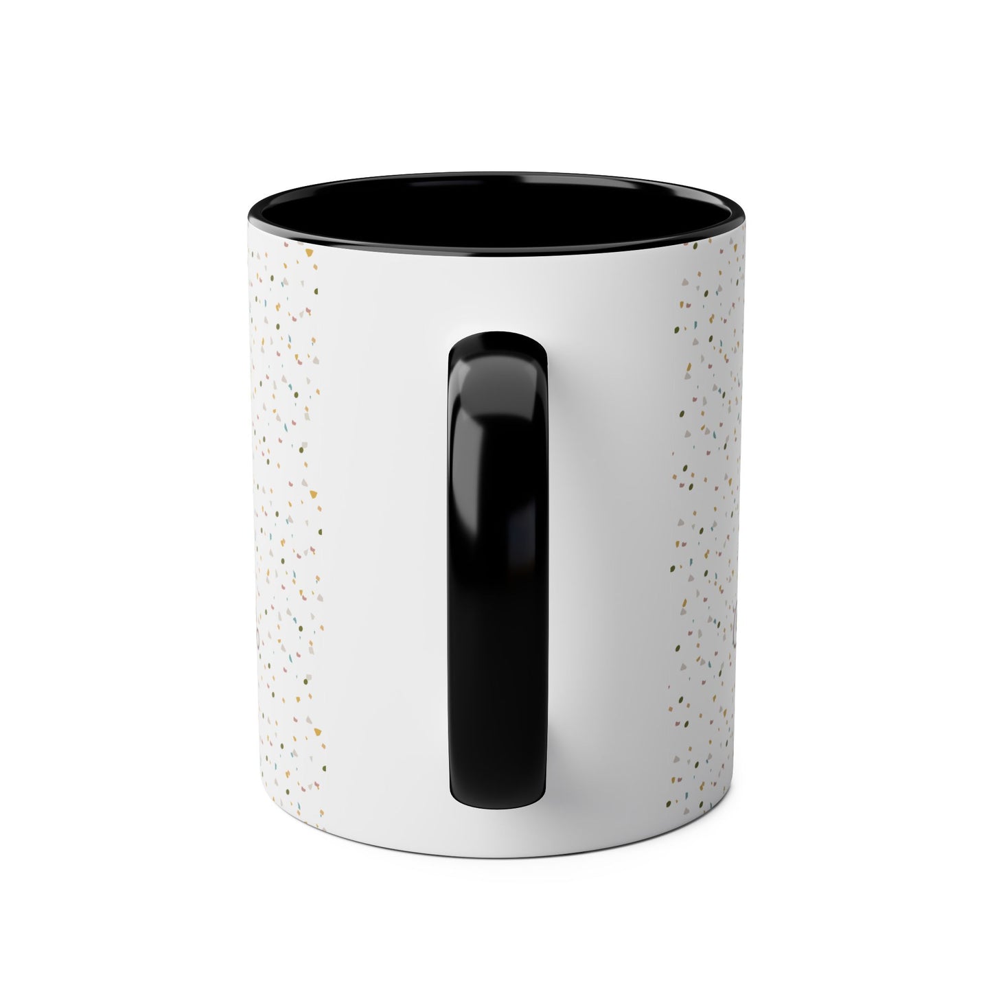 But First, Coffee Cup | Mug bicolore en céramique 330ml avec imprimé terrazzo