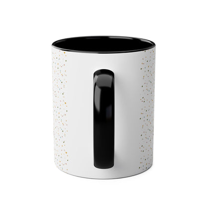 But First, Coffee Cup | Mug bicolore en céramique 330ml avec imprimé terrazzo