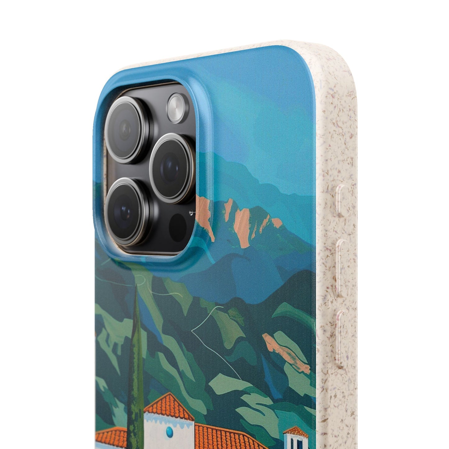 Summer Villa Case | Eco-Friendly Bamboo and Bioplastic Case with Summer Design - Available with Gift Packaging