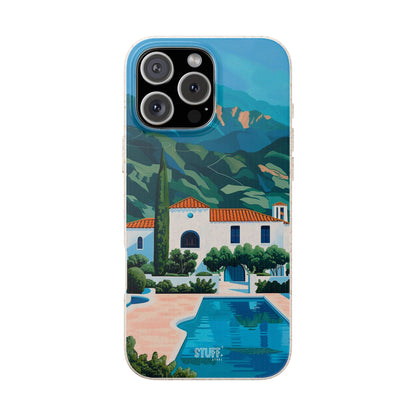 Summer Villa Case | Eco-Friendly Bamboo and Bioplastic Case with Summer Design - Available with Gift Packaging