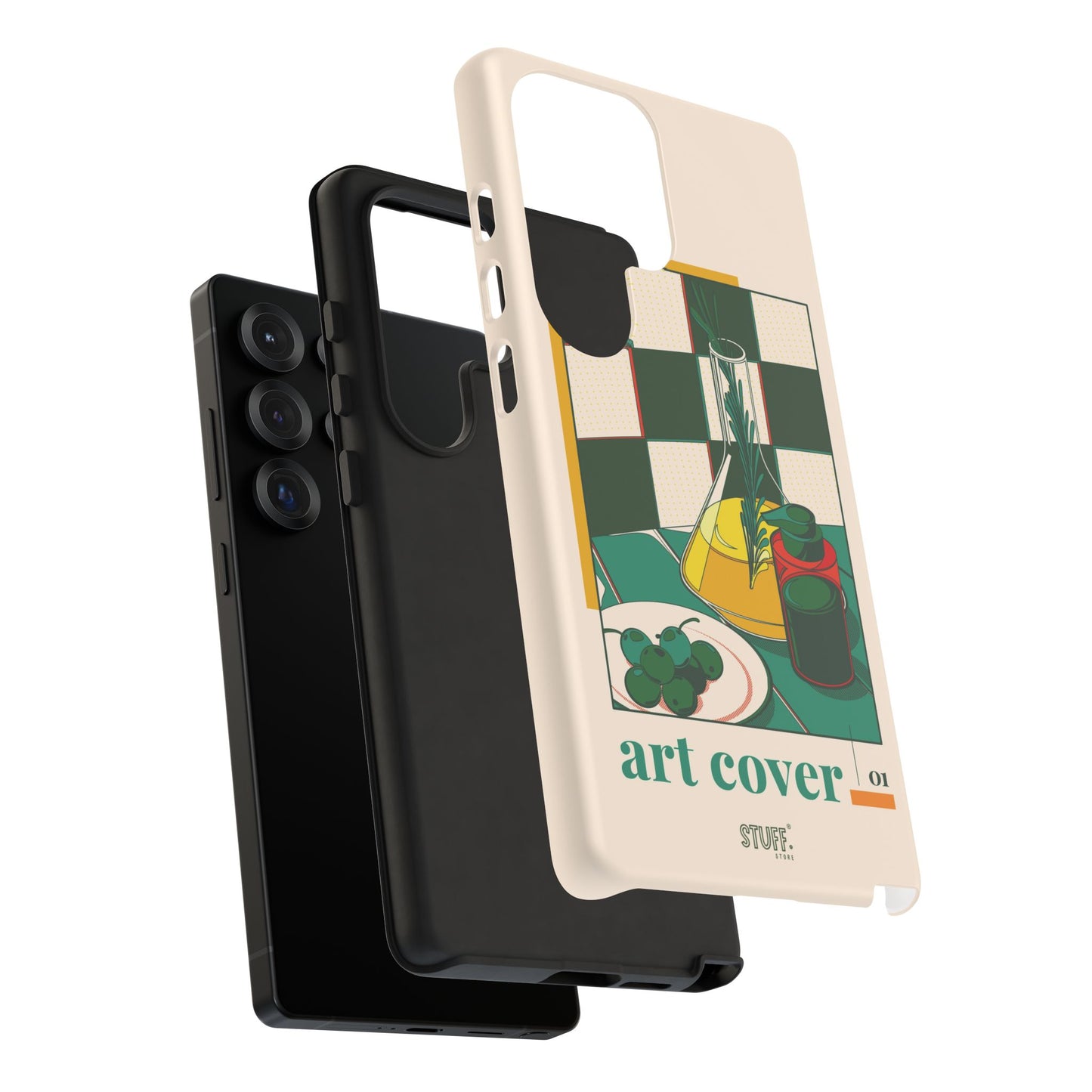 Olio d'Amore Case | Coque résistante double protection avec Design artistique Rétro