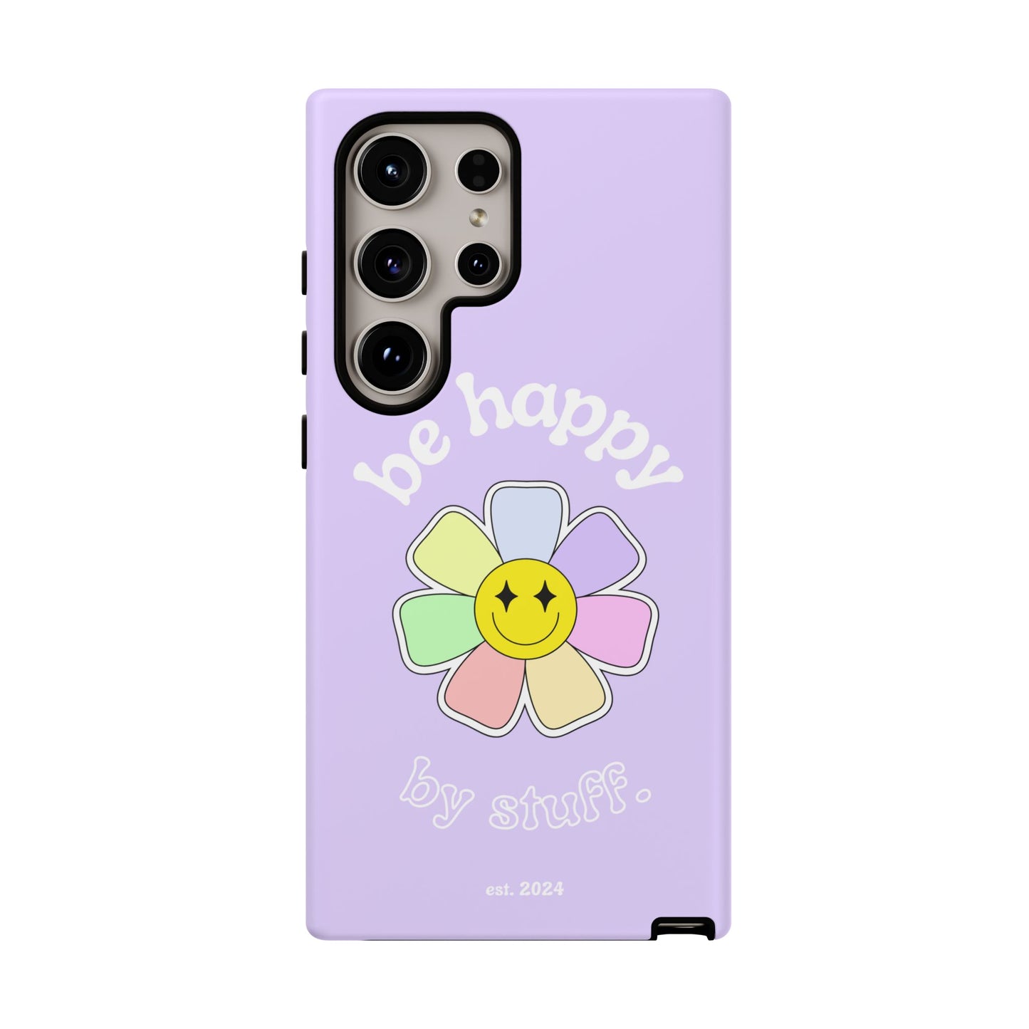 Be Happy Case | Coque résistante double protection avec Design Fleur Colorée