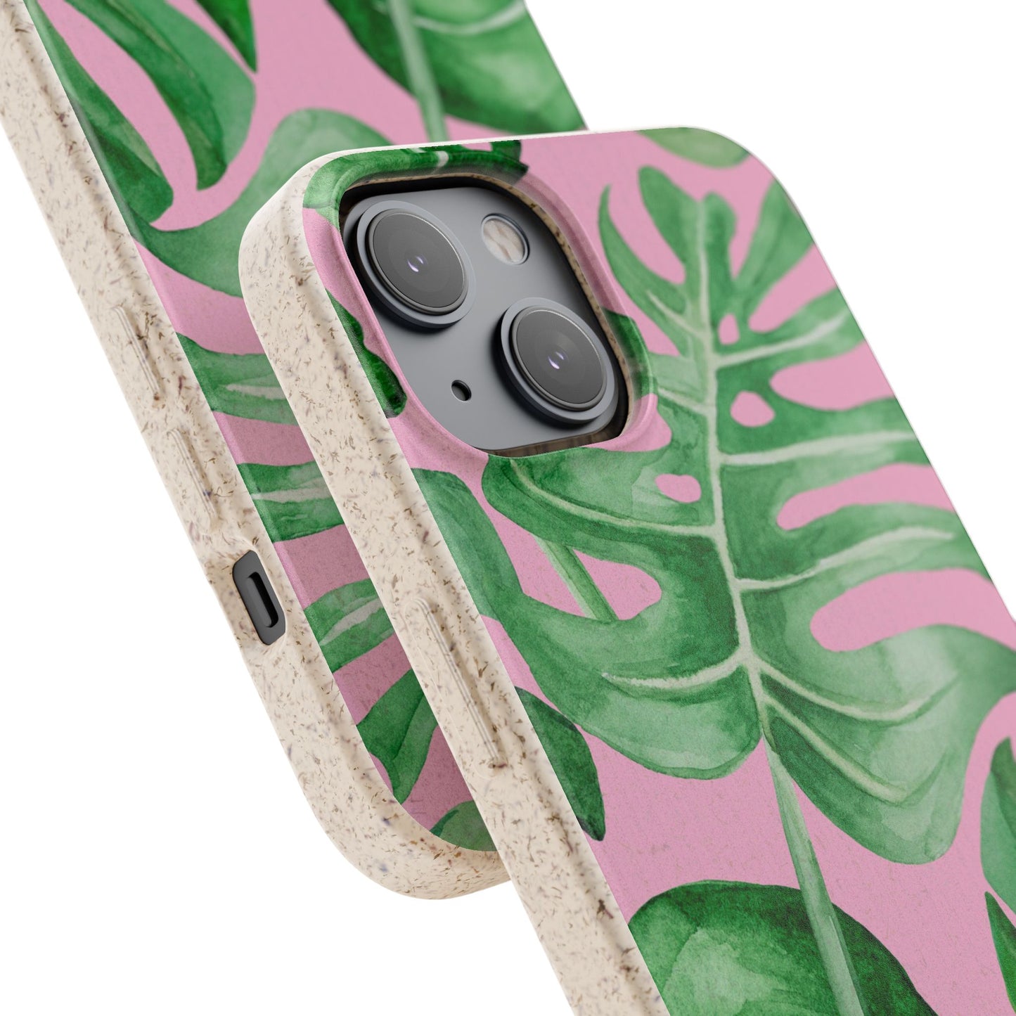 Monstera Case | Eco-Friendly Bamboo and Bioplastic Shell Monstera Leaves Pattern - Available with Gift Packaging