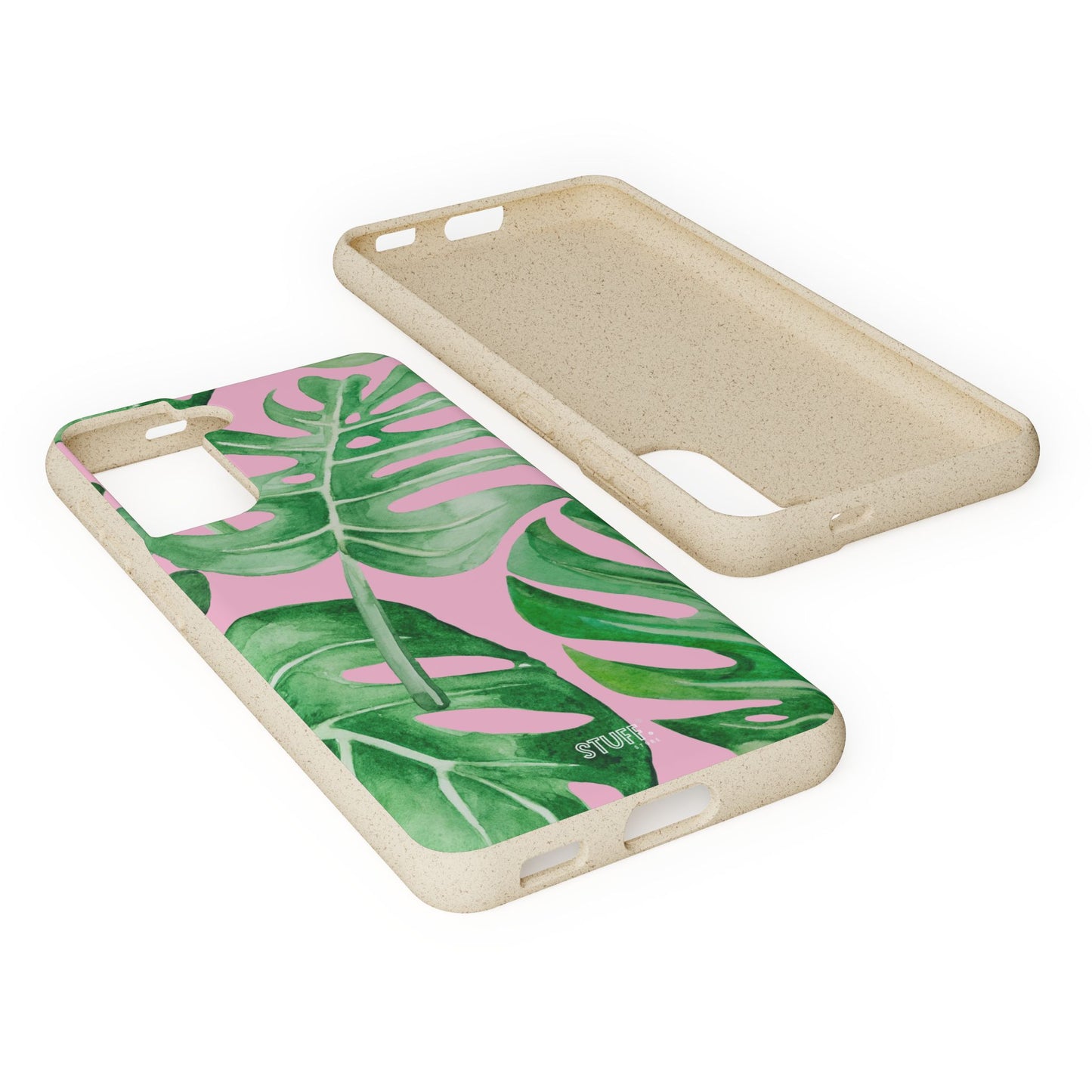 Monstera Case | Eco-Friendly Bamboo and Bioplastic Shell Monstera Leaves Pattern - Available with Gift Packaging