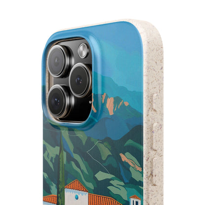 Summer Villa Case | Eco-Friendly Bamboo and Bioplastic Case with Summer Design - Available with Gift Packaging