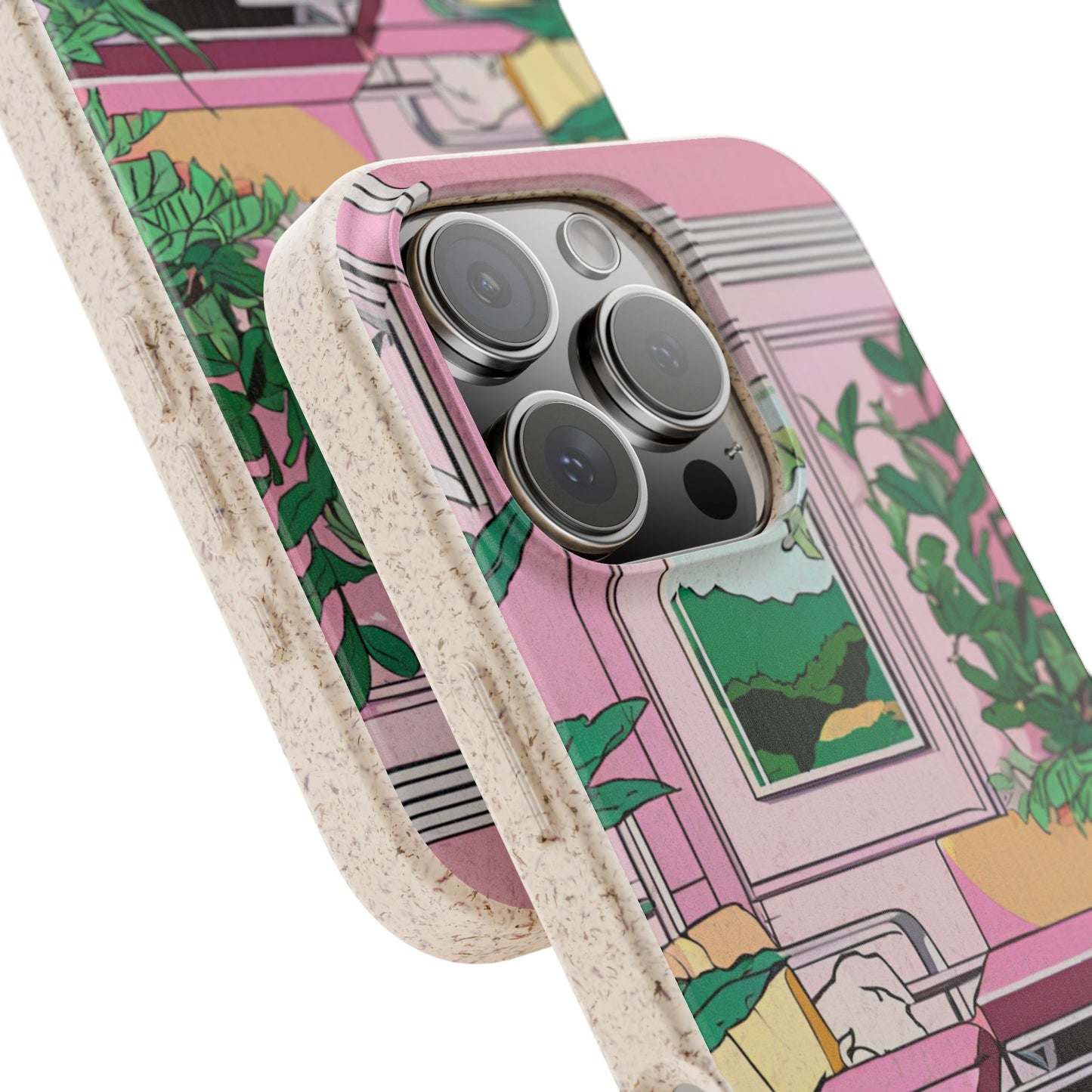 Plant Pop Case | Coque biodégradable en bambou et bioplastique avec design coloré | Parfait pour les amoureux des plantes - Avec emballage cadeau